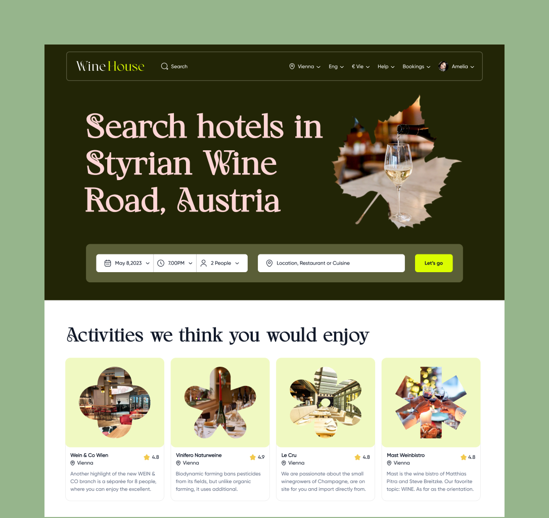 winehouse website